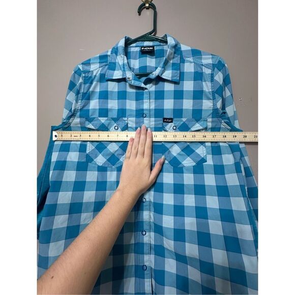NRS Long-Sleeve Guide Checkered Silkweight Lightweight Button Up Shirt Women's L - Picture 8 of 12